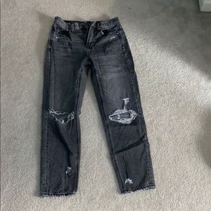 dark gray mom jeans